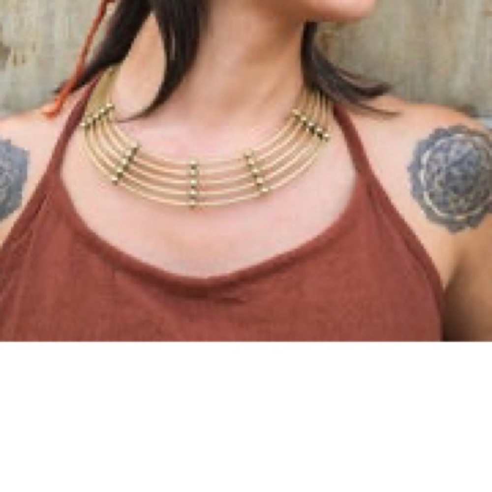 Brass Choker Necklace